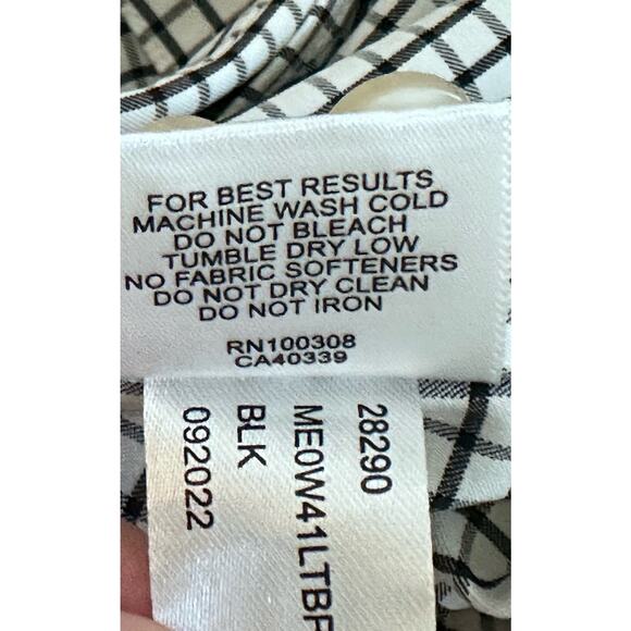 PeterMillar|LS Summer Comfort Button Up|Black/White Plaid|SZ‎ L - Picture 7 of 7